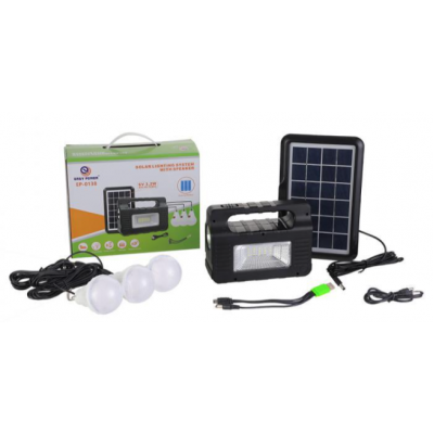 Kit solar cu difuzor, 3 becuri, 6V, 3,2W, EP-0318