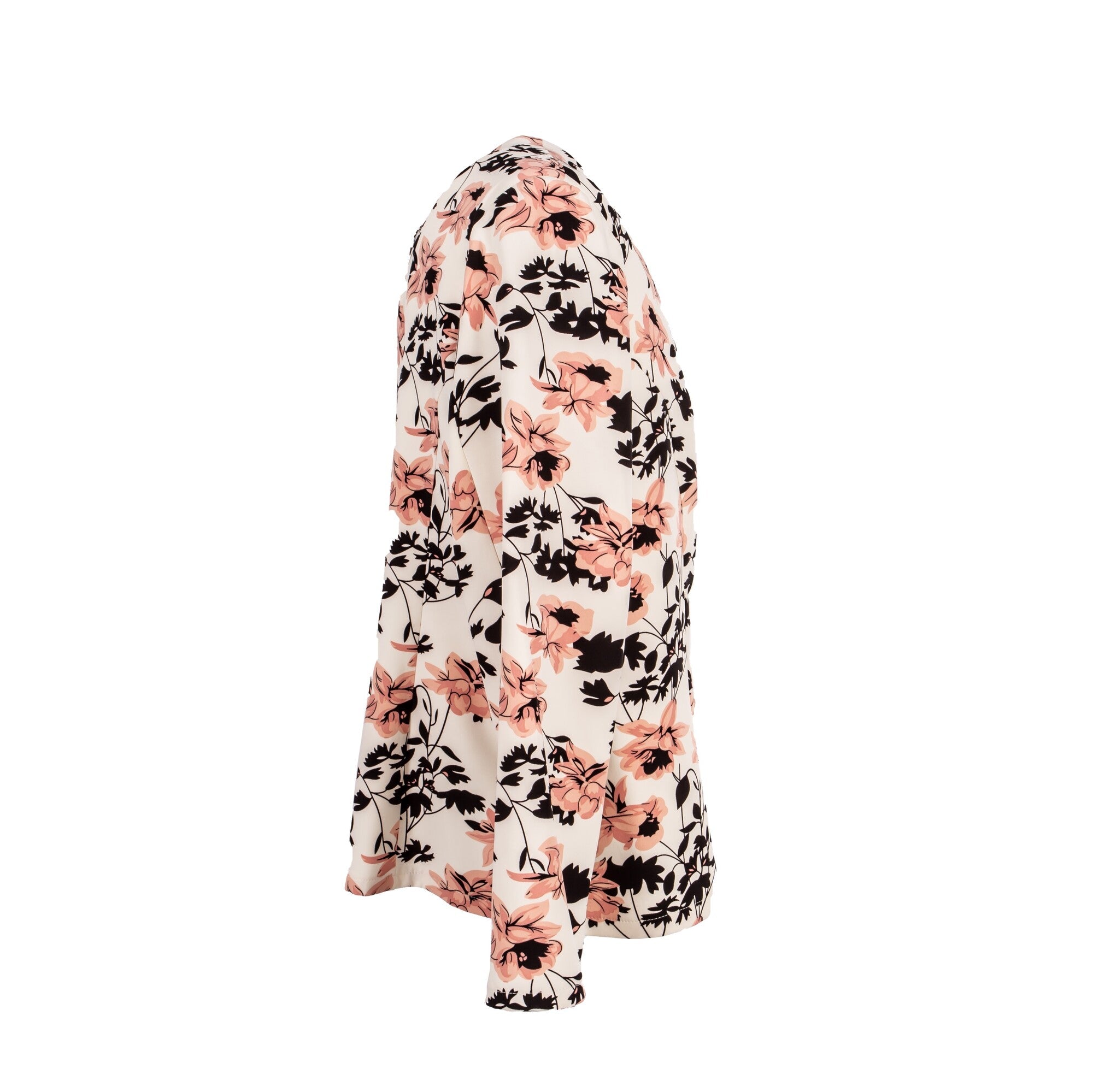 Sacou de primavara fara captuseala, model floral