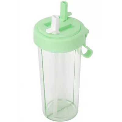 Cana dubla cu pai si capac, 2 compartimente, 600ml