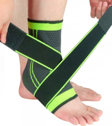 Glezniera elastica cu prindere dubla, 3D, Textil si Nylon, Negru/Verde, Marime universala