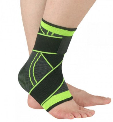 Glezniera elastica cu prindere dubla, 3D, Textil si Nylon, Negru/Verde, Marime universala