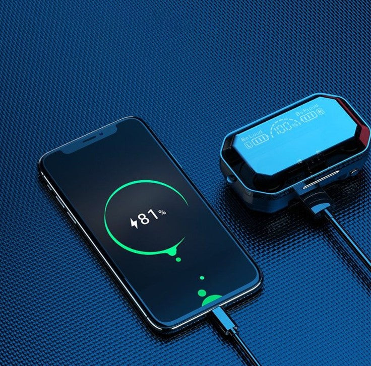 Casti Wireless A15 TWS, Bluetooth 5.1, Display LCD, Hi-Fi Sound, incarcare Powerbank, Lanterna, 2000 mAh