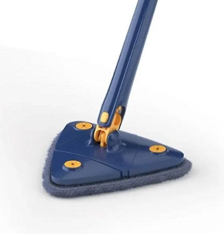 Mop inovativ CleanMaster, de mana, reglabil, rotire 360, triunghi, albastru