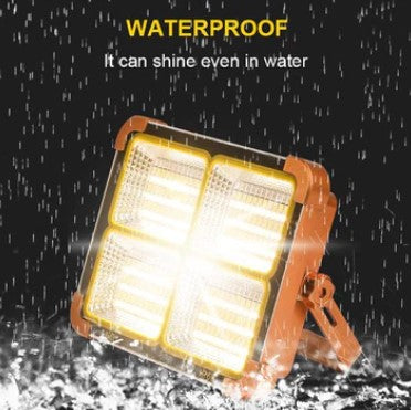 Proiector cu panou solar integrat si functie de baterie externa, 100W