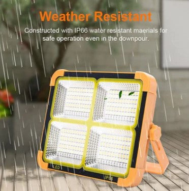 Proiector cu panou solar integrat si functie de baterie externa, 100W