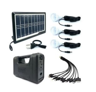 Kit solar cu 3 becuri, lanterna, GD-8080