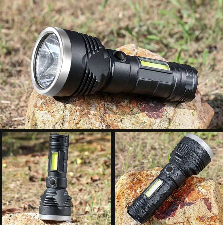Lanterna Ultra Puternica LED, Rezistenta la apa, Solara, 3 Moduri de lumina, Negru, XW08