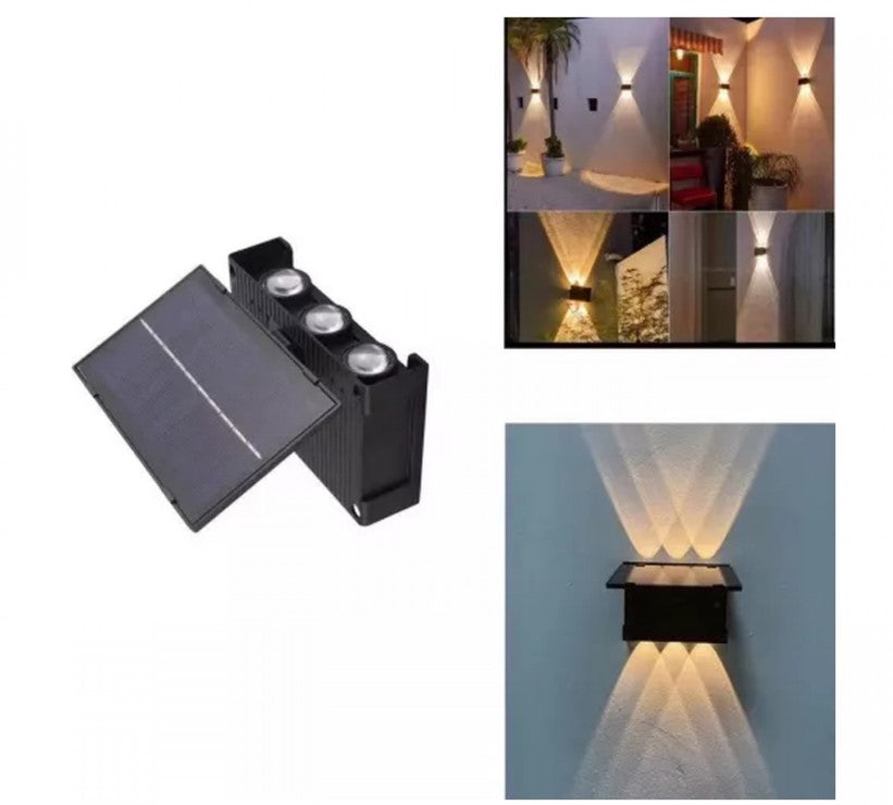 Lampa solara de perete Andowl Q-TY599, 6x LED, lumina alb cald, senzor miscare