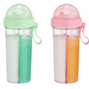 Cana dubla cu pai si capac, 2 compartimente, 600ml