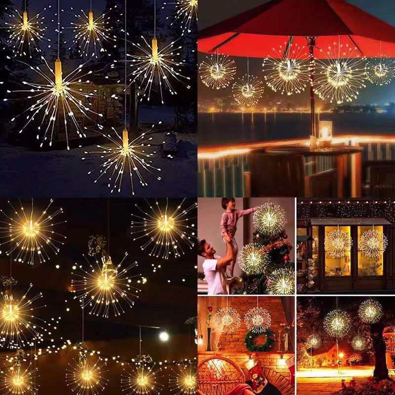 Instalatie de lumini LED Fireworks, 8 moduri de iluminare