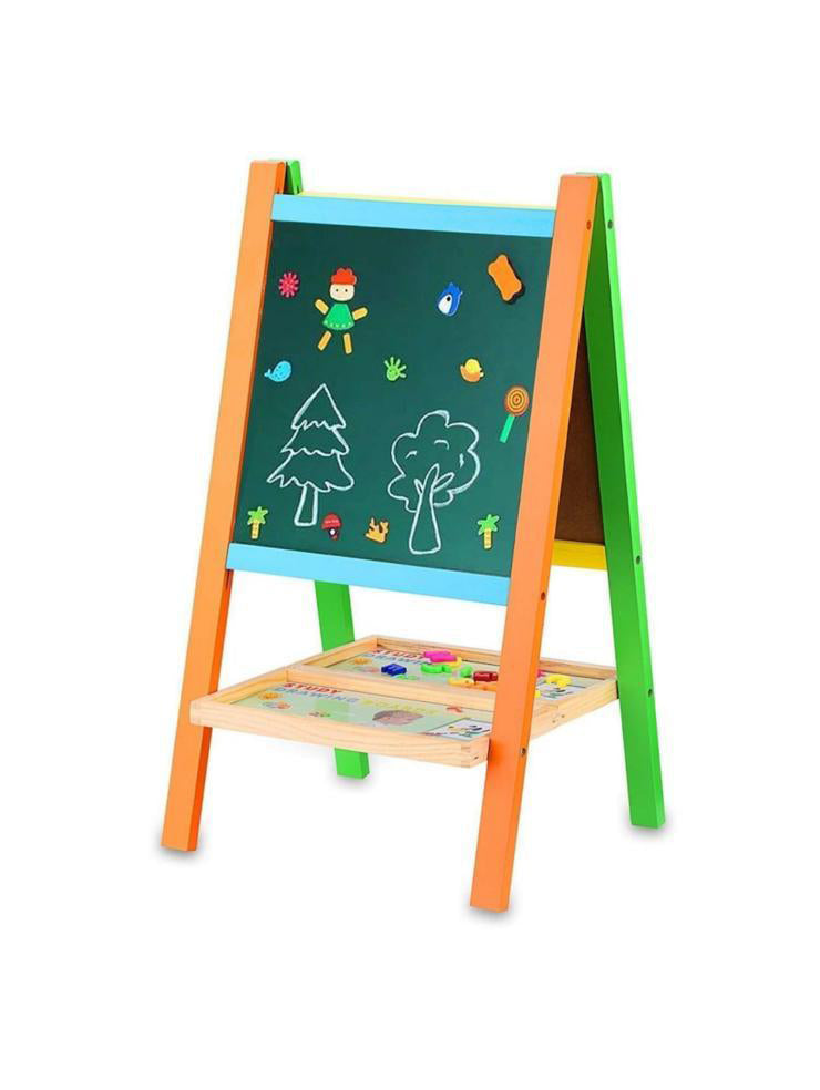 Tabla multifunctionala din lemn, magnetica, educativa pentru copii H01, 65 x 36cm