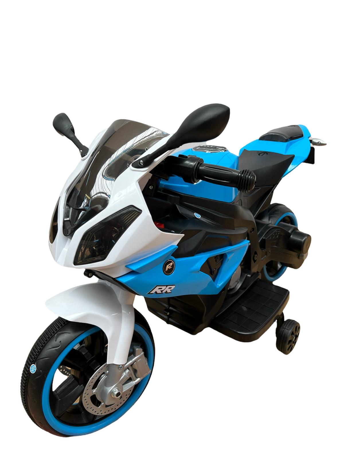Motocicleta Electrica pentru copii, 2+ ani, 25 kg, roti ajutatoare si pornire la cheie, cod 8768