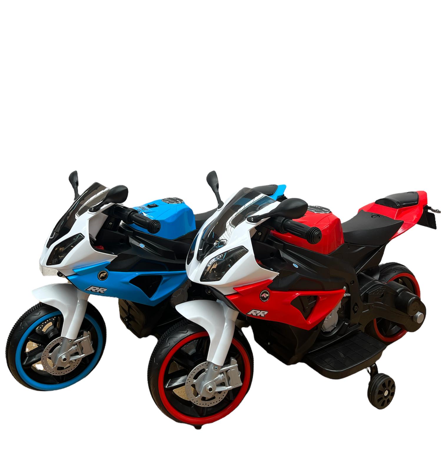 Motocicleta Electrica pentru copii, 2+ ani, 25 kg, roti ajutatoare si pornire la cheie, cod 8768
