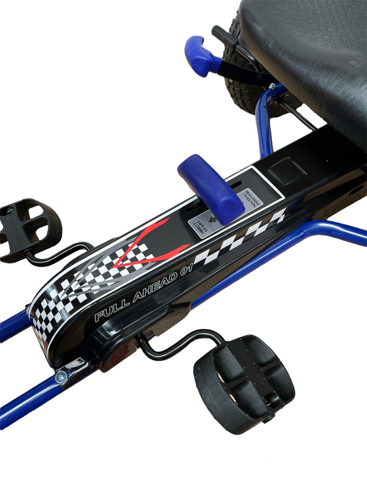 Kart little racer A15 metalic cu roti din cauciuc goflabile,pedale si frana pe spate,3-9 ani