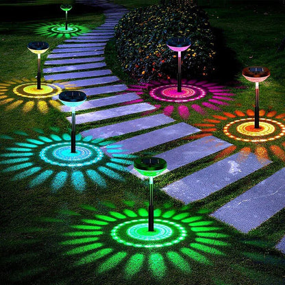 Set 2 lampi LED cu 2 moduri de lumina, incarcare solara, pentru gradina, IP67 Waterproof