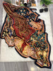 Esarfa de matase Abstract, multicolor, 130x130 cm