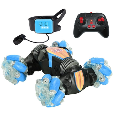 Masina de cascadorii cu control prin gesturi, ceas si telecomanda, rotire la 360 grade