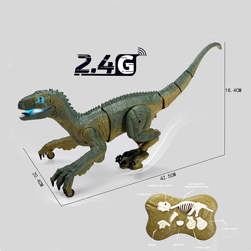 Jucarie Dinozaur cu lumini si sunete, coada detasabila, 3D, 20 cm