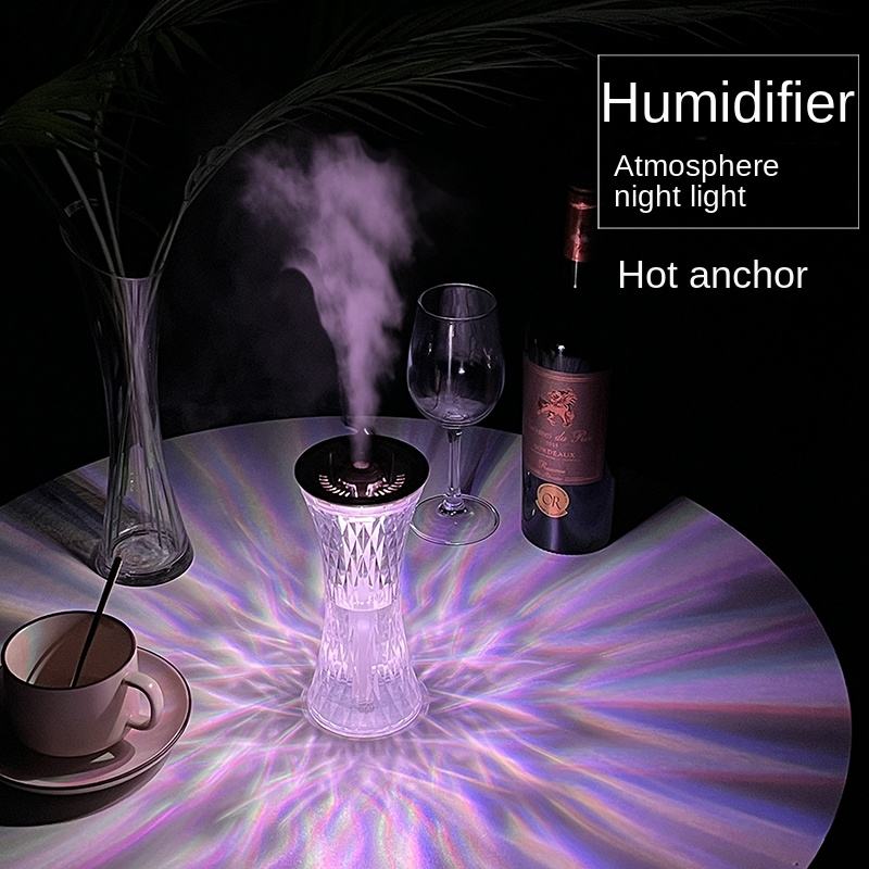 Lampa ambientala cu umidificator, touch, RGB, Crystal Light