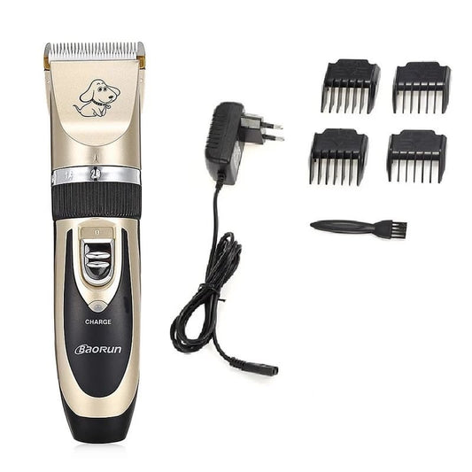 Aparat reincarcabil de tuns Animale, Functioneaza si la sursa de 220 V, Nivel zgomot 10 dB, Buton pentru reglarea cutitelor