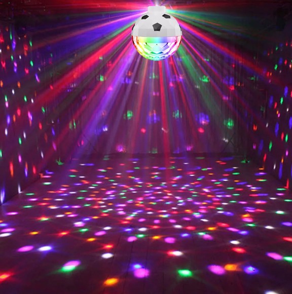 Bec DISCO rotativ cu proiector multicolor cu LED, RGB