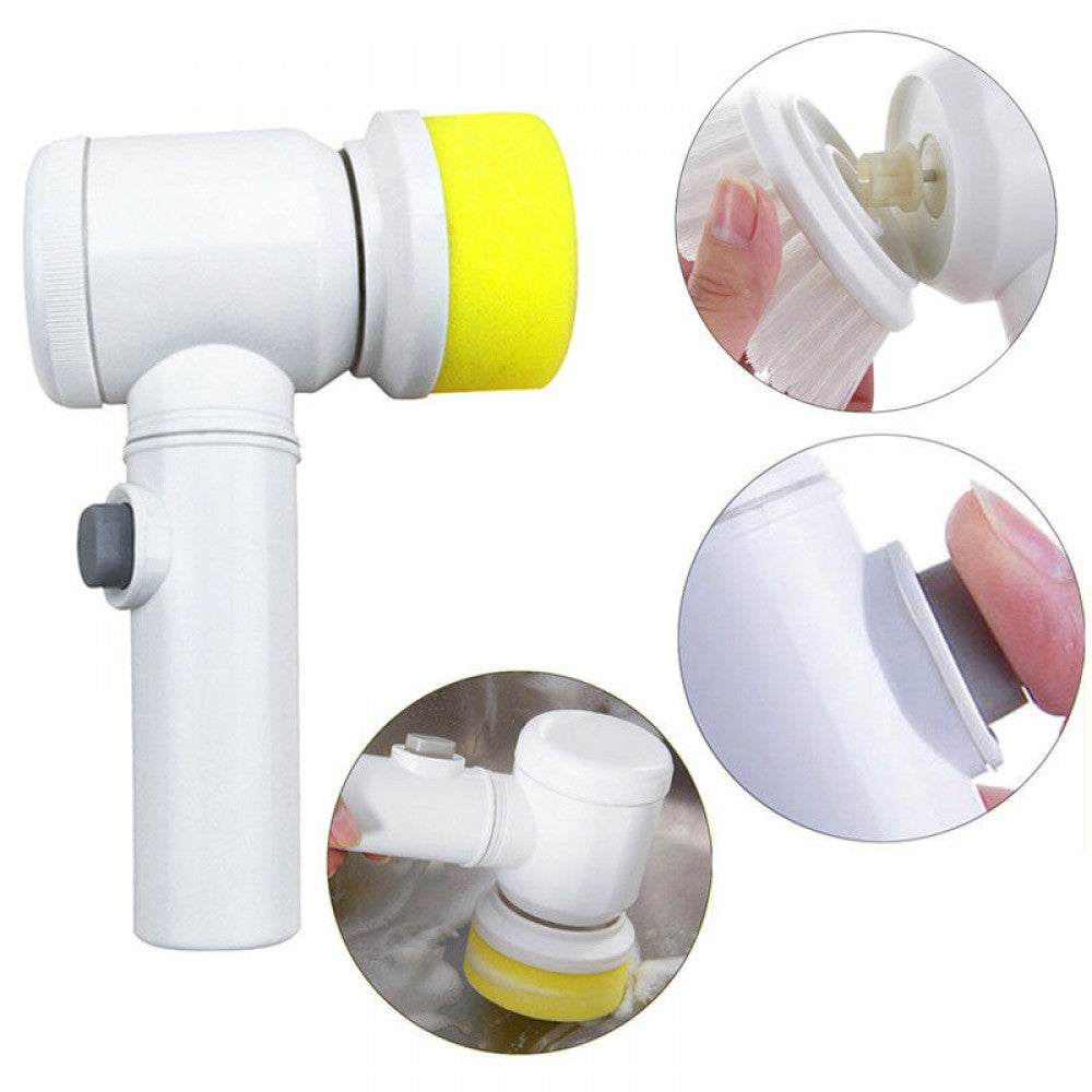Perie electrica rotativa, multifunctionala, pentru curatat, 3 capete, Magic Brush