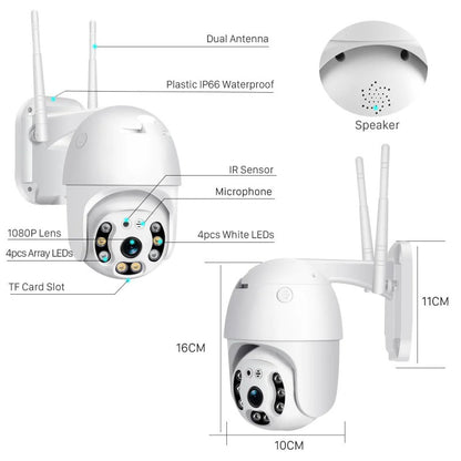 Camera WiFi Supraveghere 1080P Autourmarire, Nightvision, IP66, 3MP, Card, Senzor miscare, IR, Semnal Puternic 5 db