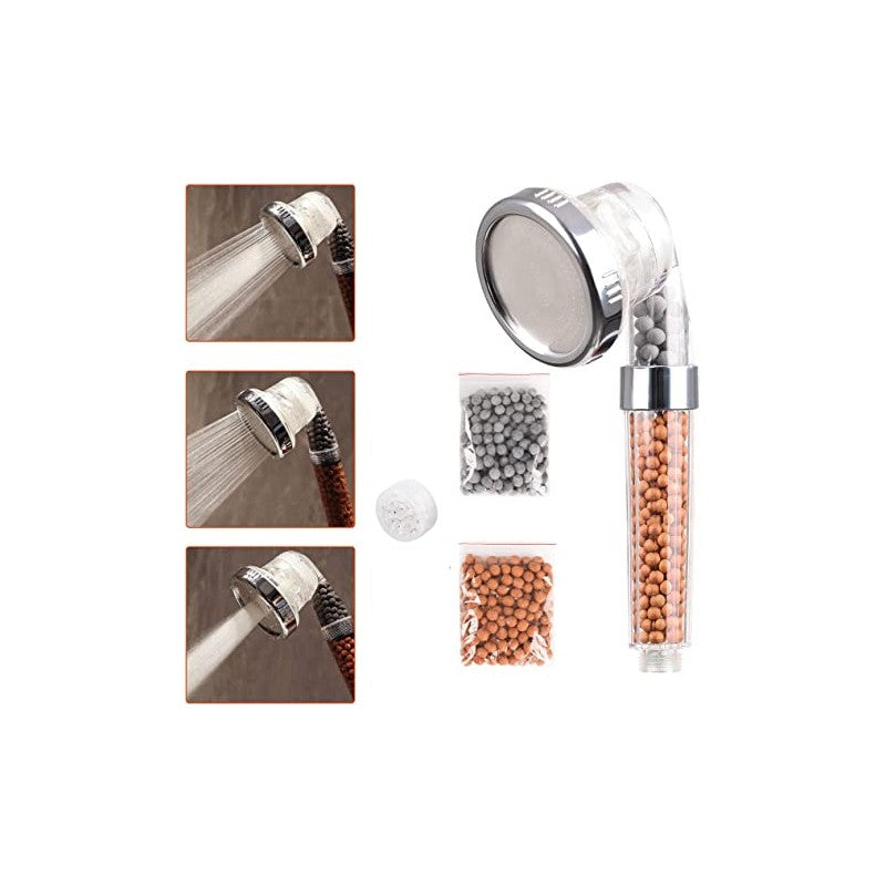 Cap de dus cu Filtru Activ Ionic, 3 moduri de jet, Albastru