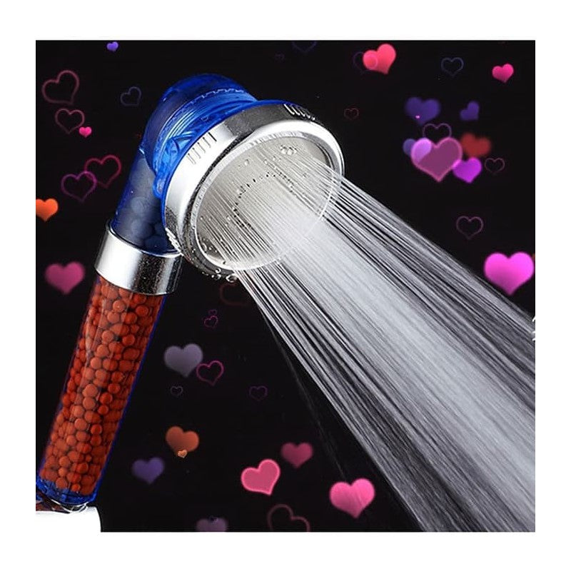 Cap de dus cu Filtru Activ Ionic, 3 moduri de jet, Albastru