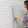1 x Tapet autoadeziv cu textura de caramida, 77 x 70 cm, spuma moale 3D