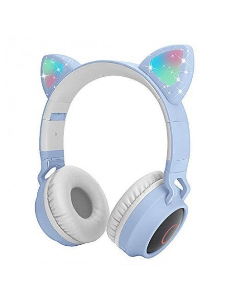 Casti Wireless pliabile cu urechi de pisica, microfon incorporat, Bluetooth, 5.0