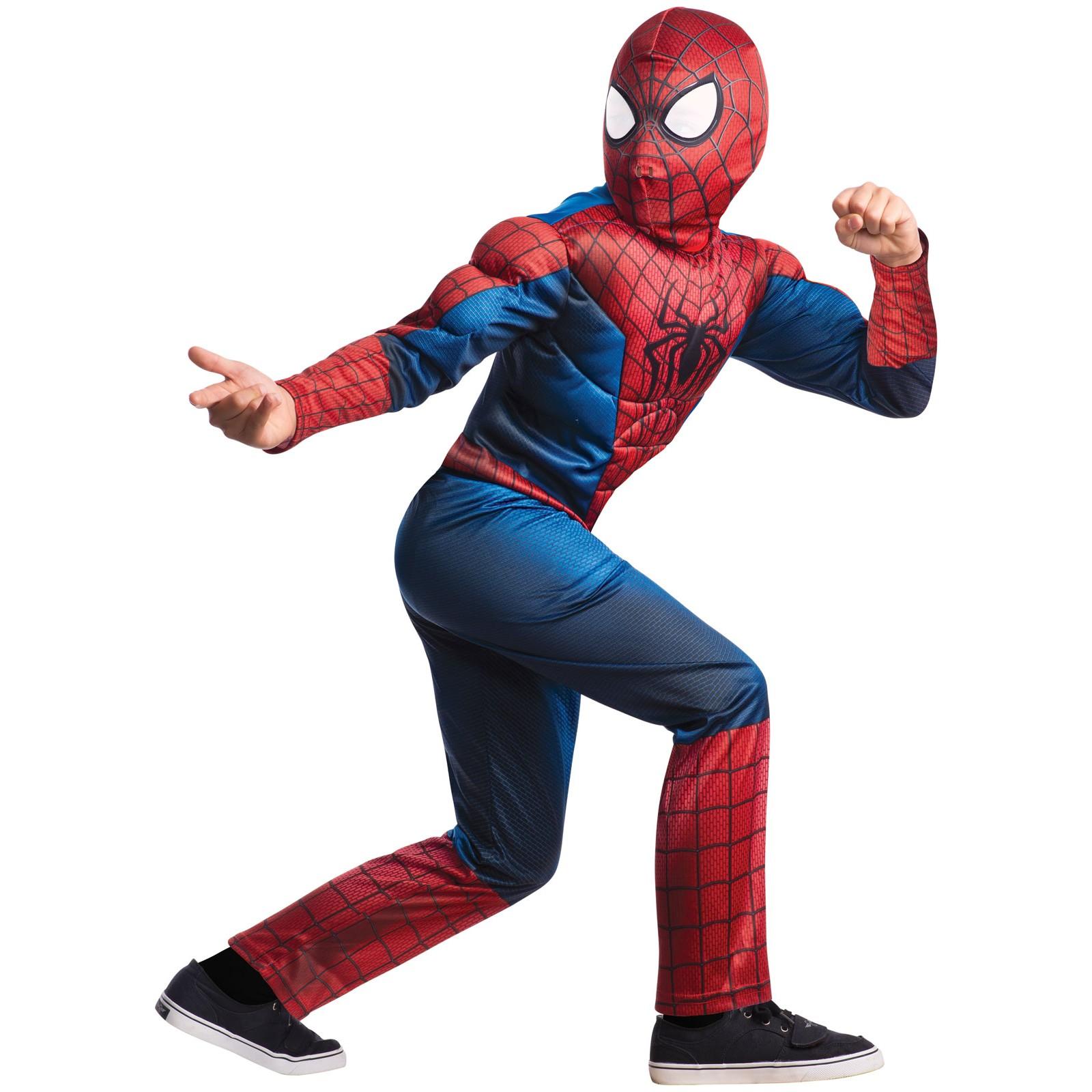 OFERTA SPECIALA Costum Spider cu muschi, pentru copii + Manusa cu lansator si 2 sageti