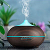 Difuzor de ulei esential reglaj vapori, 7 culori LED, 4 setari de timp, 550 ml, Maro