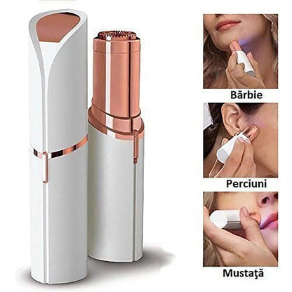 Epilator Facial, pentru femei hipoalergenic, cu Perie curatare cadou