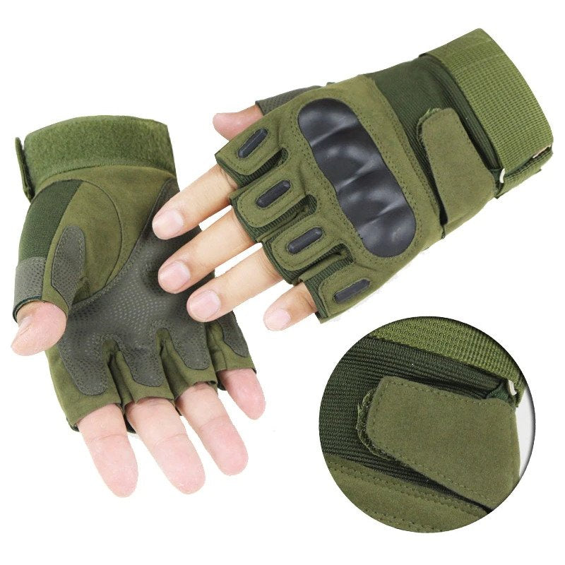 Manusi tactice cu protectie militara fara degete