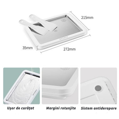 Plită termică pentru înghețată tip rulou, cu 2 spatule + forma din silicon pentru inghetata