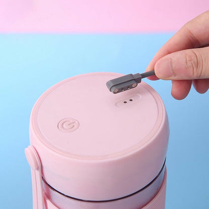 Mini blender electric NutriCup, portabil, pentru preparare sucuri si shake-uri sanatoase, incarcare USB, acumulator, 420 ml