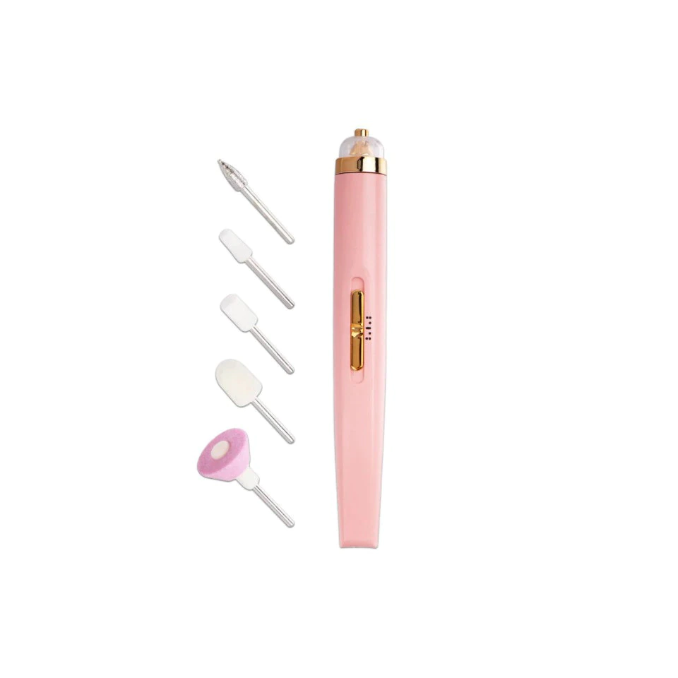 Freza Electrica de Unghii, 5 in 1, Andowl M289, Incarcare USB, Roz