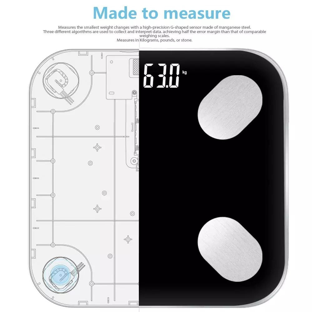 CANTAR ANALITIC 12 IN 1 FITNESS, NEGRU