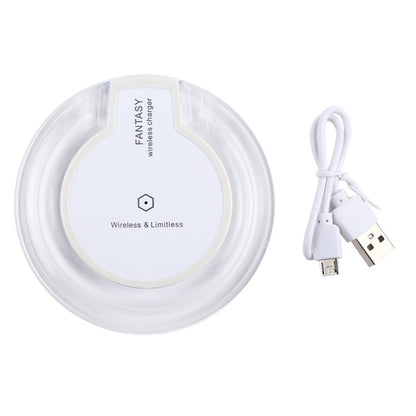 Încărcător wireless Fantasy Qi, ultra-subțire pentru iPhone, alb