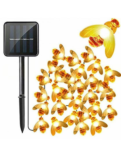 Instalatie solara cu 50 albinute LED, interior-exterior, senzor miscare