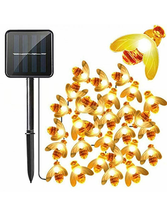 Instalatie solara cu 50 albinute LED, interior-exterior, senzor miscare