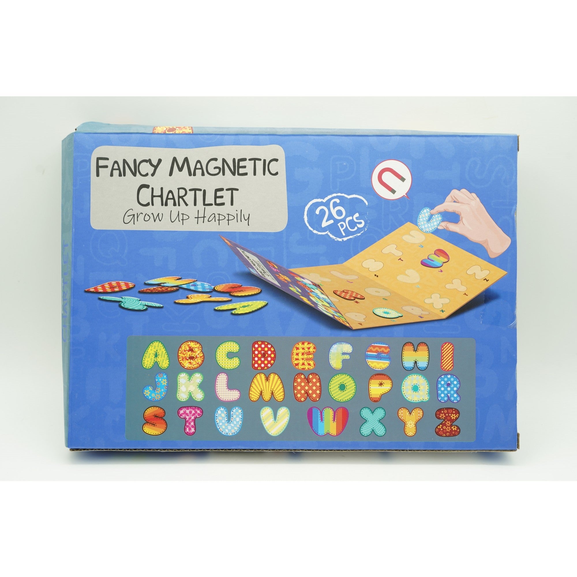 Joc educativ magnetic tip carte, fancy magnetic chartlet, 26 de piese, +3 ani, multicolor