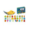 Joc educativ magnetic tip carte, fancy magnetic chartlet, 26 de piese, +3 ani, multicolor