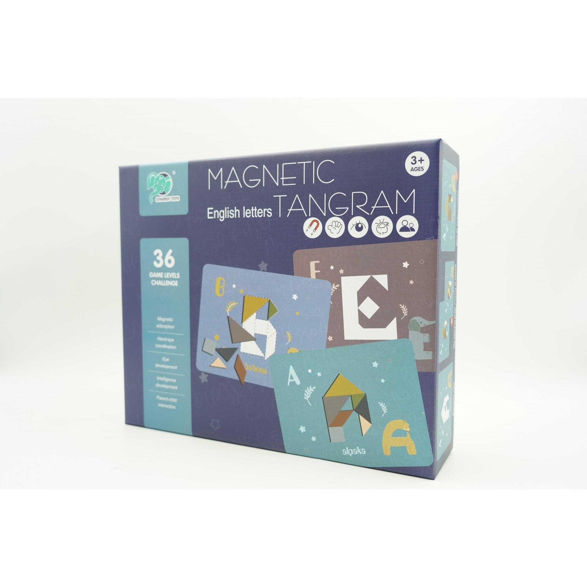 Joc magnetic tabla si forme diverse geometrice, 34 piese, +3 ani, multicolor