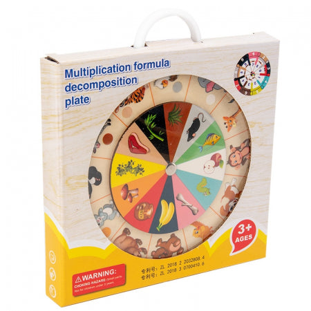 Joc Montessori 2 in 1 Tabla Inmultirii si impartirii, din lemn
