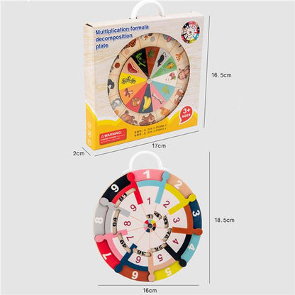 Joc Montessori 2 in 1 Tabla Inmultirii si impartirii, din lemn