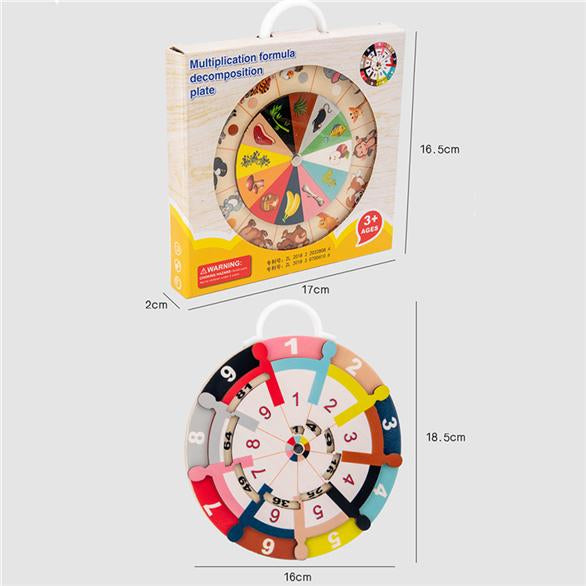 Joc Montessori 2 in 1 Tabla Inmultirii si impartirii, din lemn