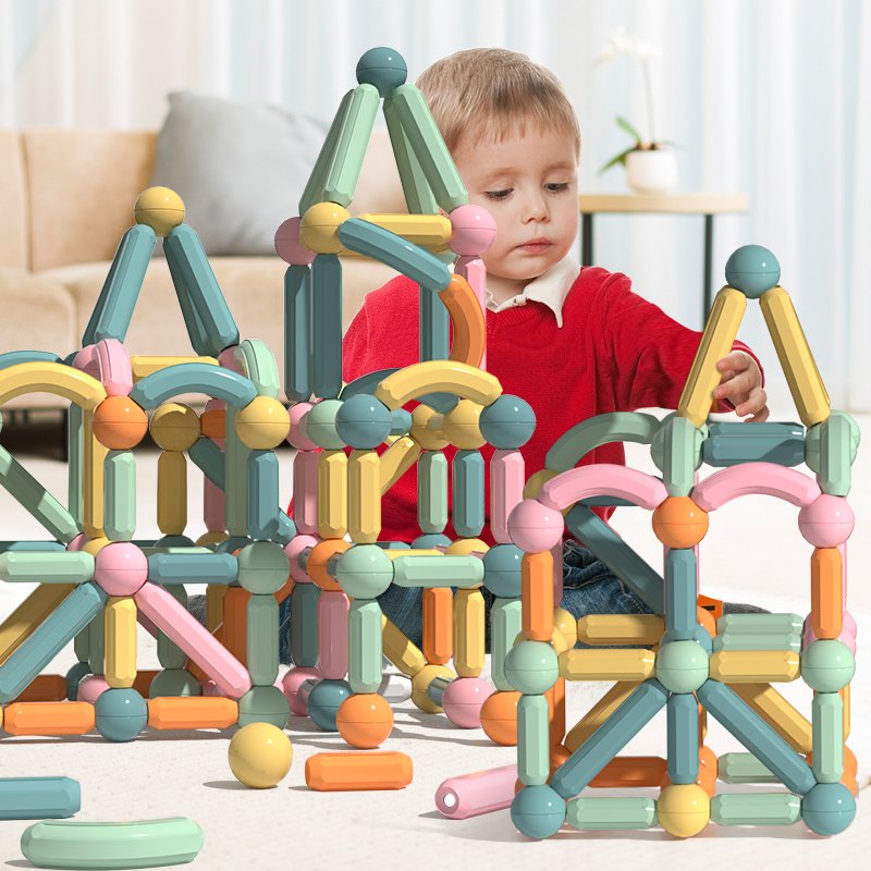 Set magnetic de constructie cu 26 de piese, educativ, pentru copii, +3 ani
