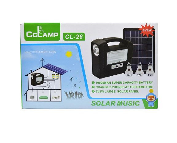 Kit Solar pentru iluminare, cu radio, GD CL-26